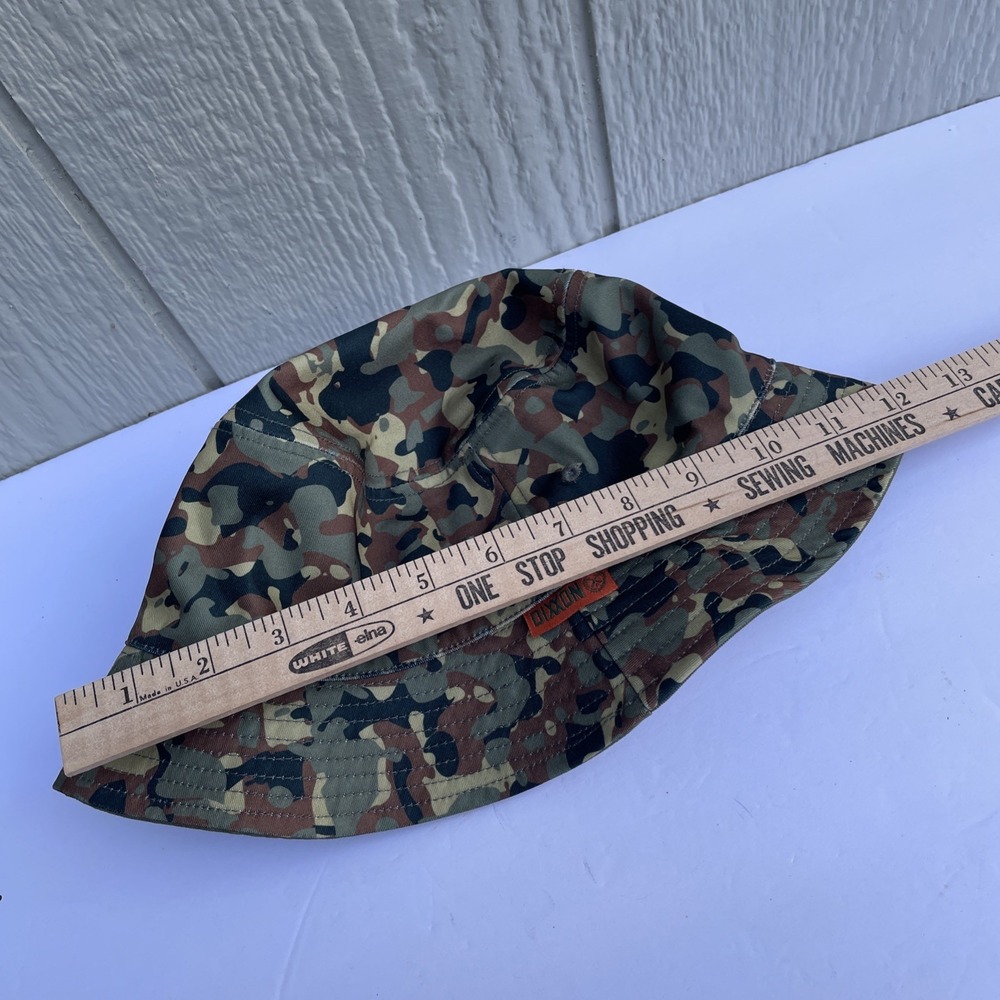 Dixxon Bucket Hat mens One size Green CAMO Reversible outdoor camping Hiking Log - Picture 10 of 11